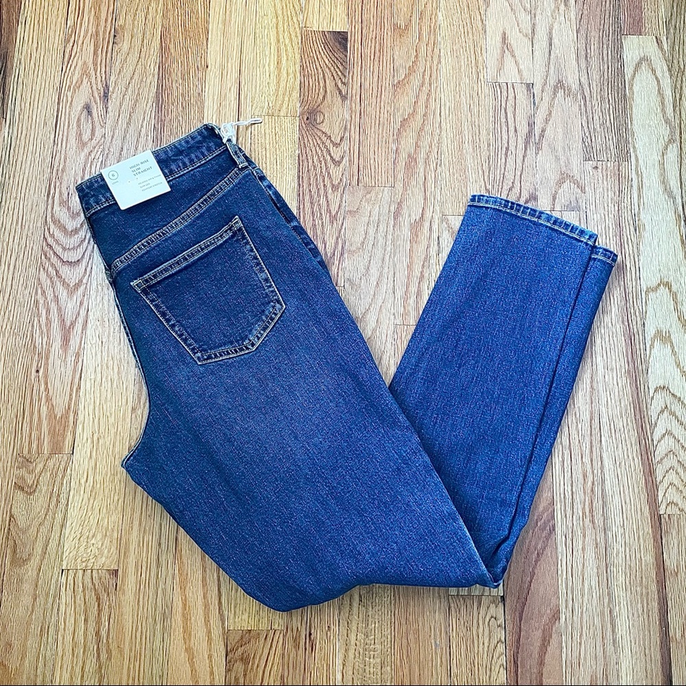 NWT Universal Thread High Rise Slim Straight Jeans Size 6 Long / 28 Long